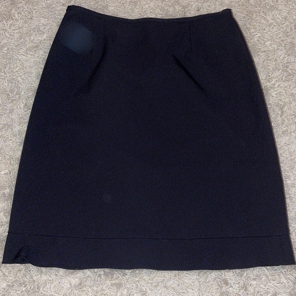 Etcetera Black Skirt Size 6 ruffle detail at hem, zipper closure, slight stretch